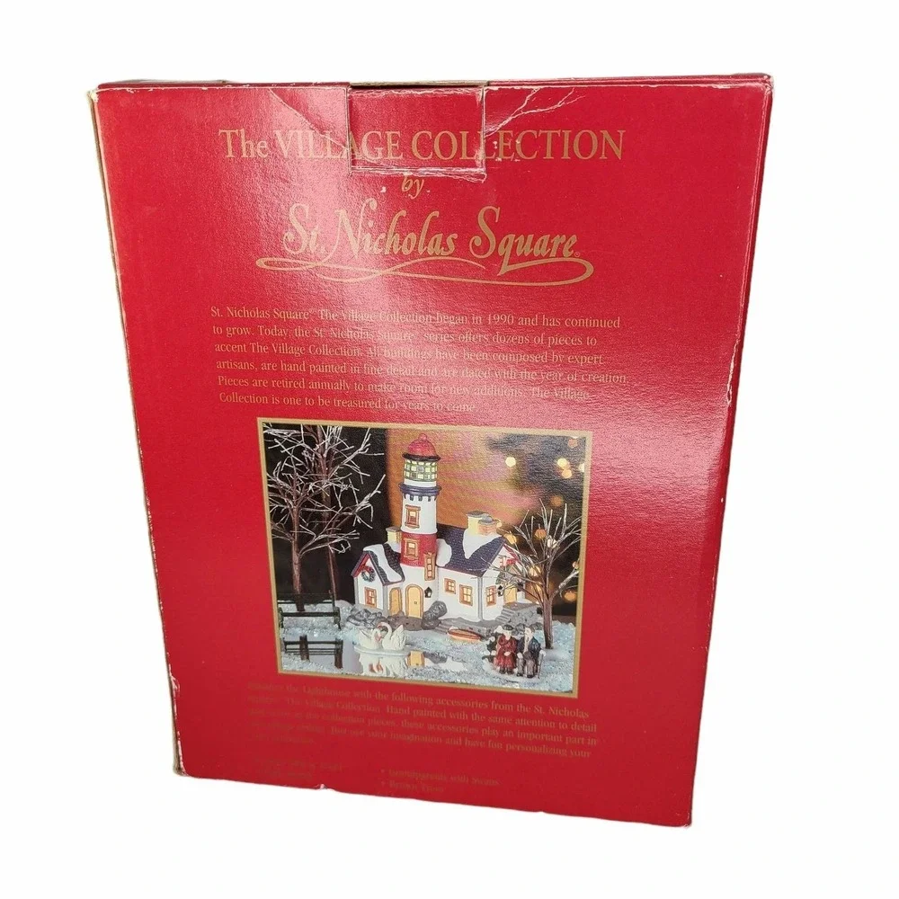 St Nicholas Square Lighthouse Village 1997 Vintage Lights Detailed Original Box